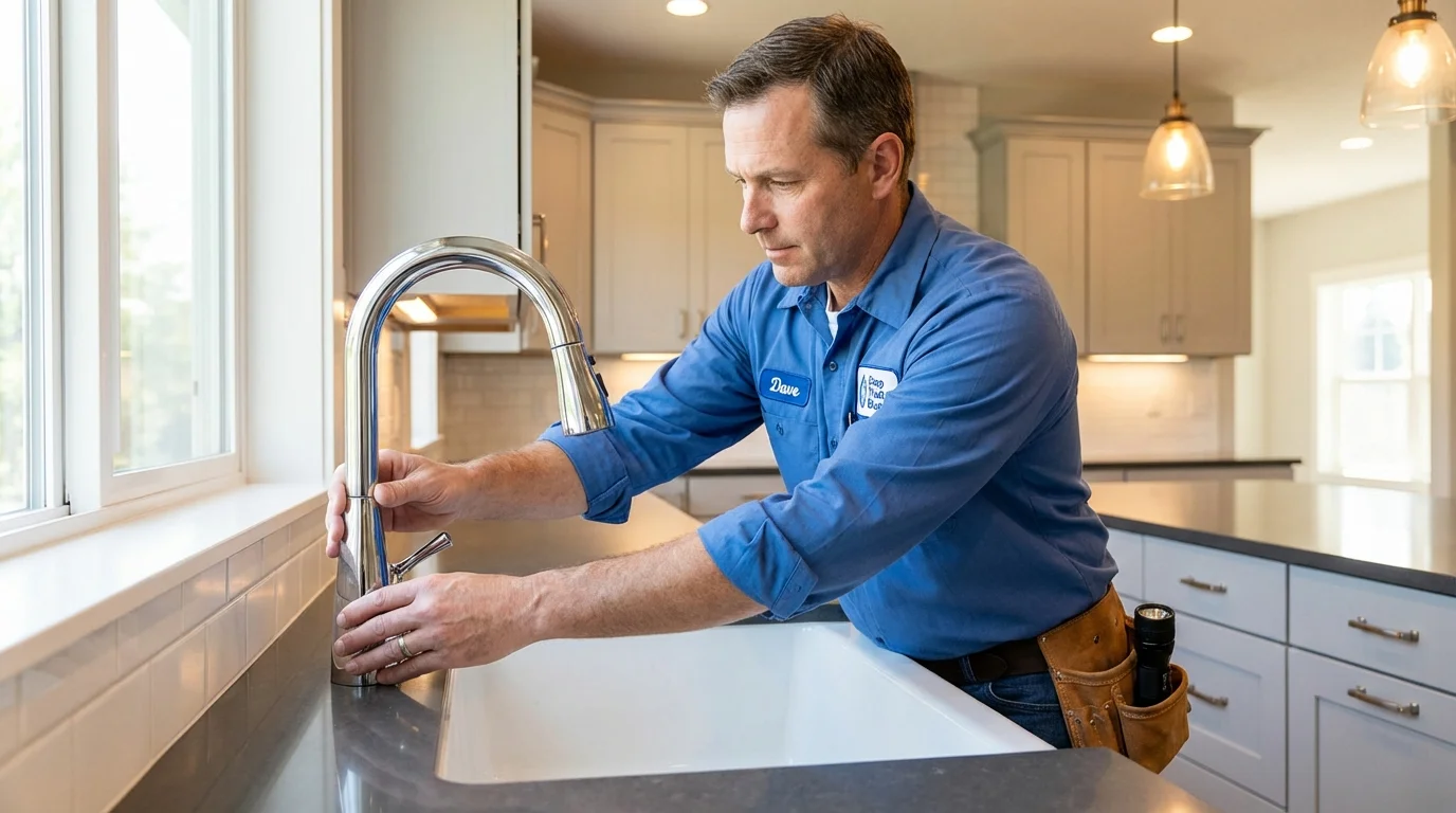 Kitchen faucet installation by Johns Plumbing LLC in La Vergne
